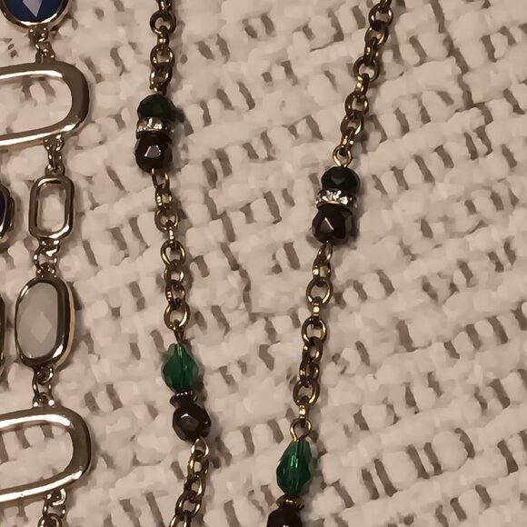 Charlie Paige long station & a 2 layer chunky link necklace lot - NEW - Picture 3 of 11